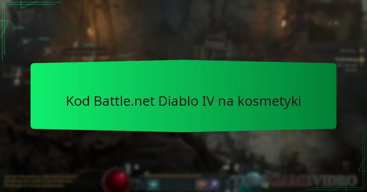 Kod Battle.net Diablo IV na kosmetyki